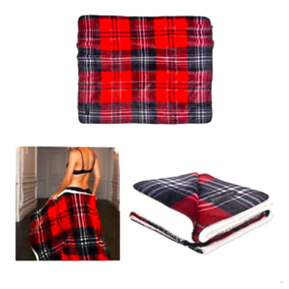 Victoria's secret shepra 2020 holiday blanket plaid NWOT